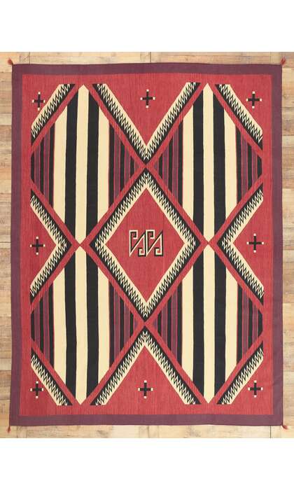 9 x 12 Southwest Modern Chief Blanket Navajo-Style Rug 81029