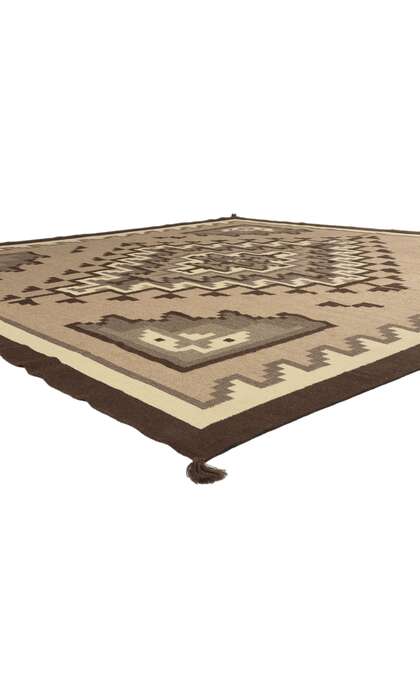 10 x 10 Southwest Modern Two Grey Hills Navajo-Style Rug 81039