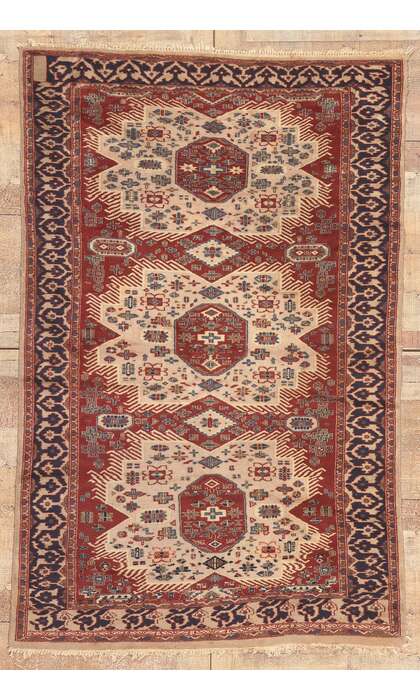 4 x 6 Vintage Pakistani Kazak Rug 78712