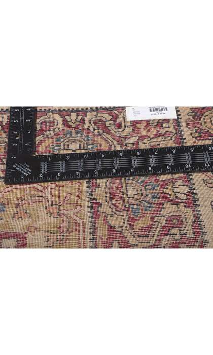 14 x 17 Antique Brown Persian Kermanshah Rug 74298