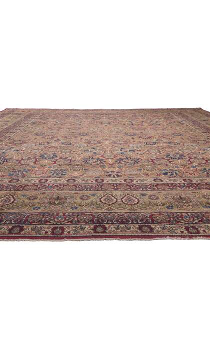 14 x 17 Antique Brown Persian Kermanshah Rug 74298