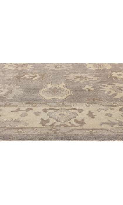 10 x 13 Modern Earth-Tone Turkish Oushak Rug 52373