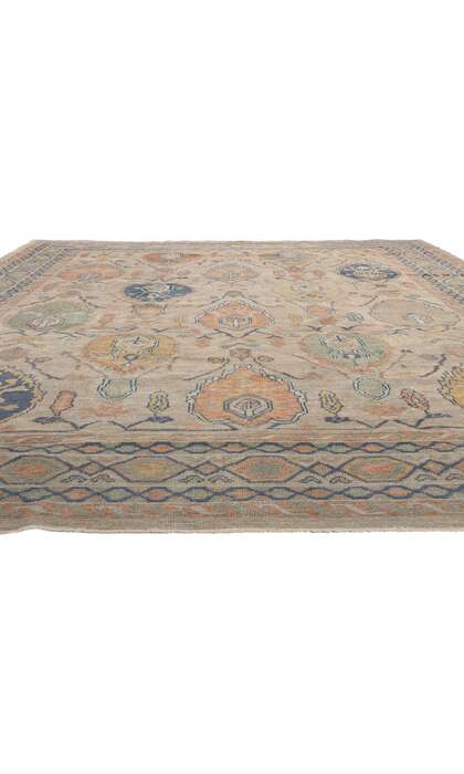 10 x 14 Modern Turkish Oushak Rug 53512
