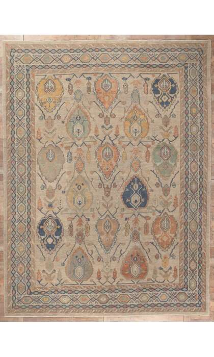 10 x 14 Modern Turkish Oushak Rug 53512