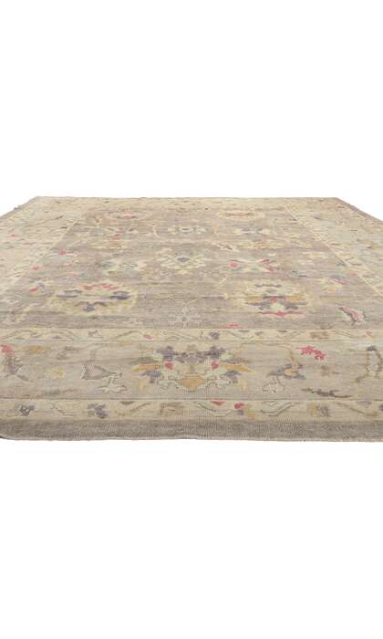 10 x 14 Modern Lavender-Gray Turkish Oushak Rug 52370