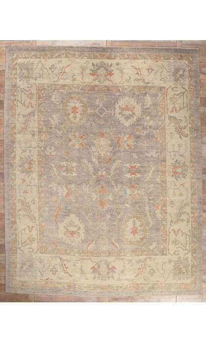 11 x 14 Modern Lavender Oushak Turkish Rug 52369