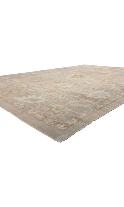 9 x 12 Modern Earth-Tone Turkish Oushak Rug 52376
