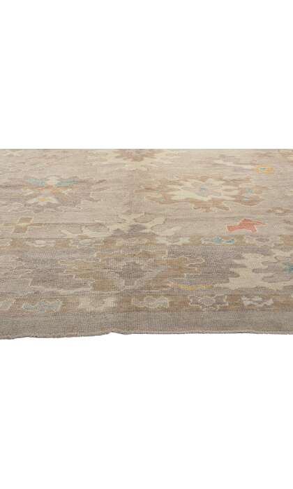9 x 12 Modern Earth-Tone Turkish Oushak Rug 52376