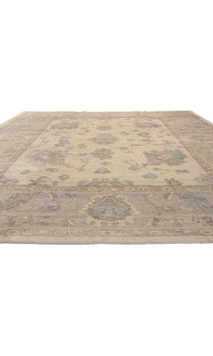 10 x 13 Modern Pastel Turkish Oushak Rug 52380