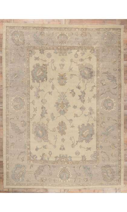 10 x 13 Modern Pastel Turkish Oushak Rug 52380
