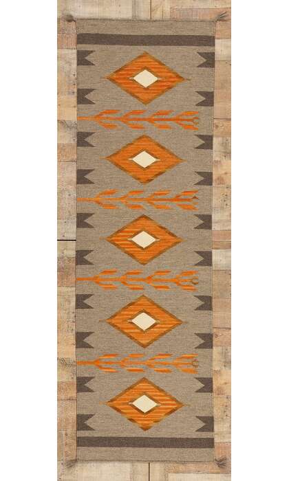 3 x 8 Southwest Modern Horse Blanket Navajo-Style Rug Runner 81051