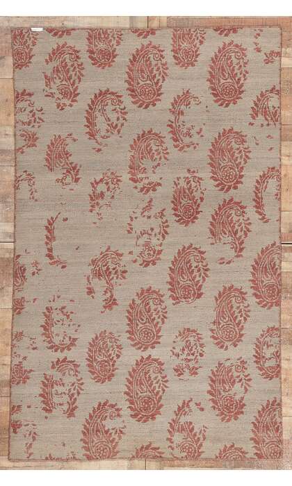 ​5 x 8 Reversible Chobi Peshawar Gray Modern Area Rug 78711