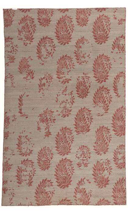 ​5 x 8 Reversible Chobi Peshawar Gray Modern Area Rug 78711