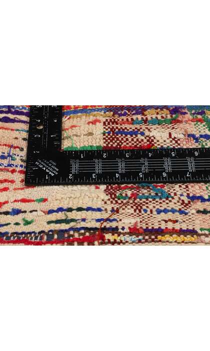 4 x 6 Colorful Vintage Checkered Moroccan Azilal Rug 21721