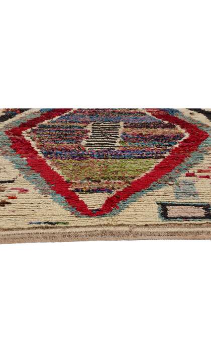 4 x 6 Colorful Vintage Morocccan Azilal Rag Rug 21722