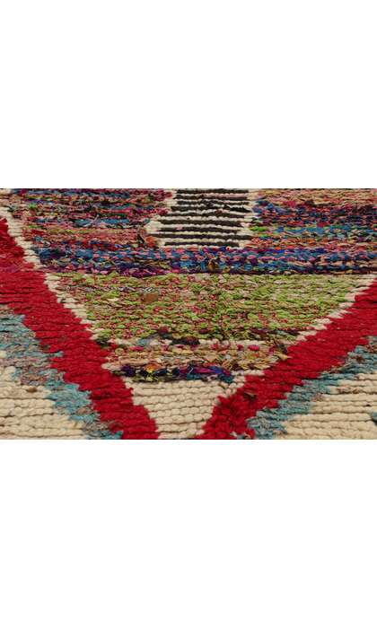 4 x 6 Colorful Vintage Morocccan Azilal Rag Rug 21722