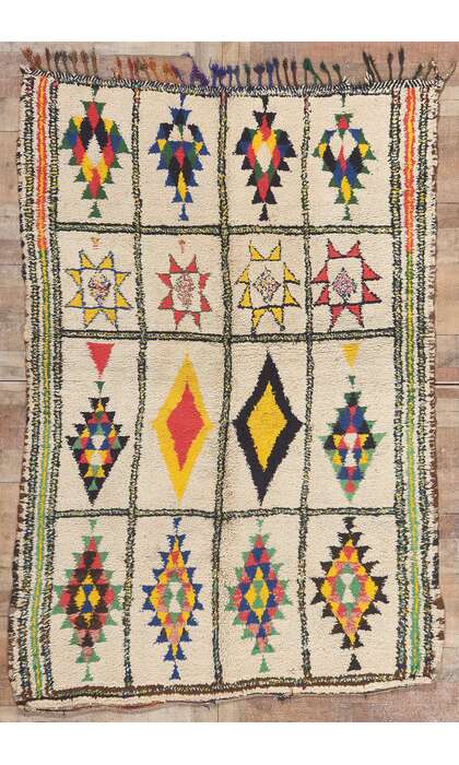 5 x 7 Vintage Moroccan Azilal Rug 20286