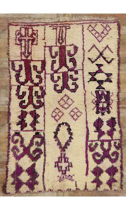 ​5 x 8 Vintage Moroccan Azilal Rug 21728​