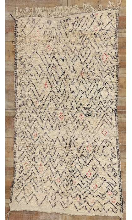 ​5 x 9 Vintage Neutral Moroccan Azilal Rug 21724