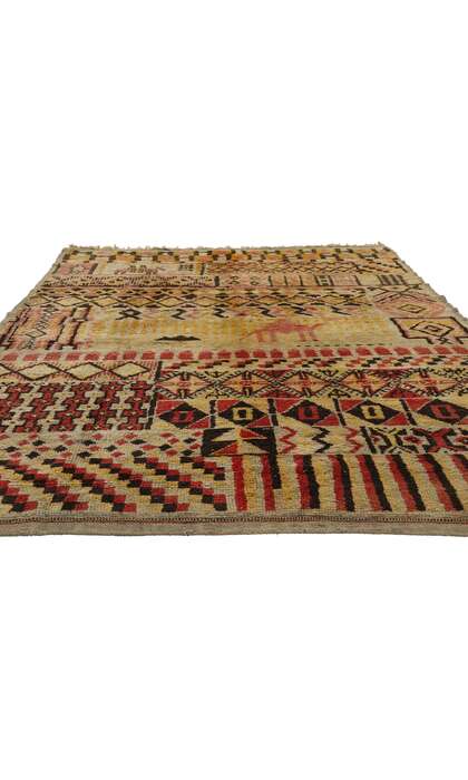 5 x 8 Vintage Boujad Pictorial Moroccan Rug 21726