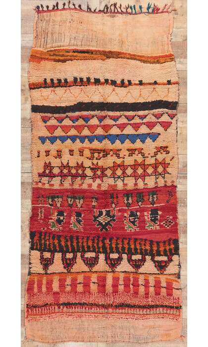 5 x 9 Vintage Orange Boujad Moroccan Rug 20294