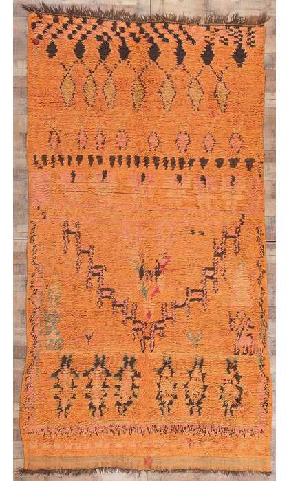 6 x 11 Vintage Orange Talsint Moroccan Rug 21000