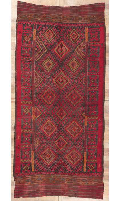 6 x 12 Vintage Red Taznakht Moroccan Rug 20708