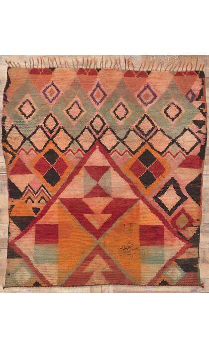 6 x 6 Vintage Boujad Moroccan Rug 20757