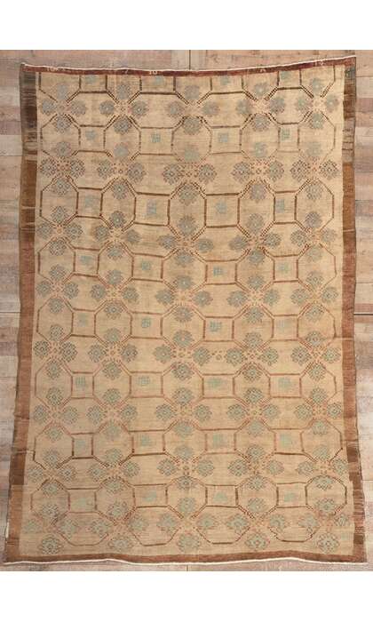 7 x 10 Vintage Turkish Oushak Rug 50563