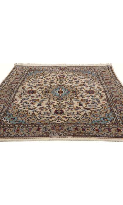 ​4 x 6 Vintage Persian Shadsar Kashan Rug 78701