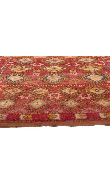 5 x 11 Vintage Red Boujad Moroccan Rug 21344