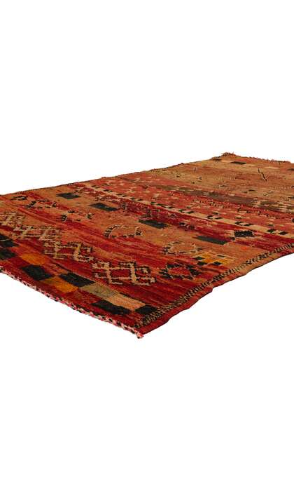 ​5 x 7 Vintage Red Boujad Moroccan Rug 21727