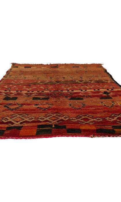 ​5 x 7 Vintage Red Boujad Moroccan Rug 21727