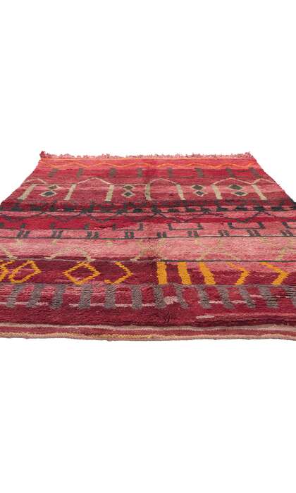 5 x 8 Vintage Red Rehamna Moroccan Rug 20288