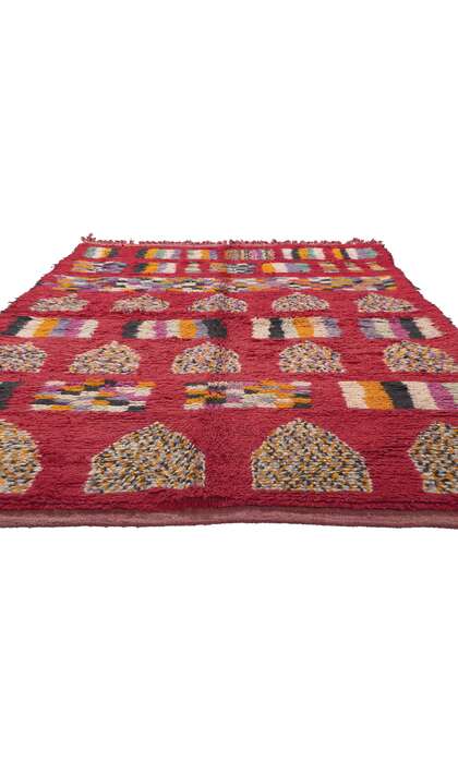 5 x 8 Vintage Red Rehamna Moroccan Rug 20289