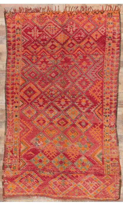 6 x 10 Vintage Red Talstint Moroccan Rug 20677