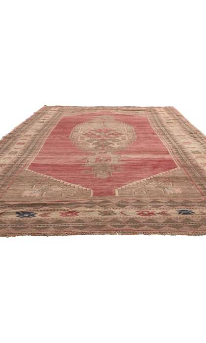6 x 12 Vintage Red Turkish Oushak Rug 52419