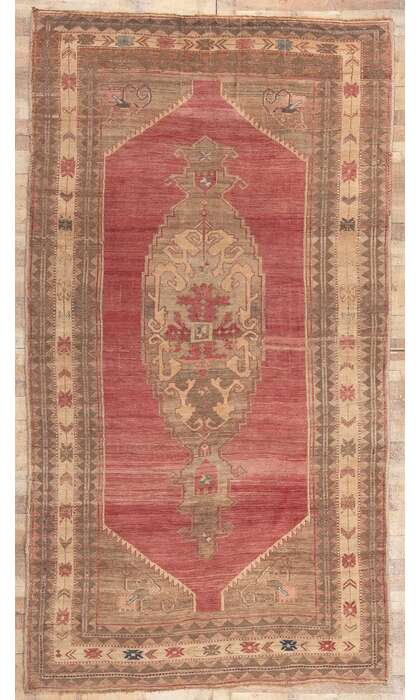6 x 12 Vintage Red Turkish Oushak Rug 52419