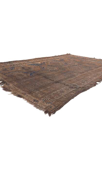 ​6 x 9 Distressed Antique-Worn Persian Shiraz Rug 78530