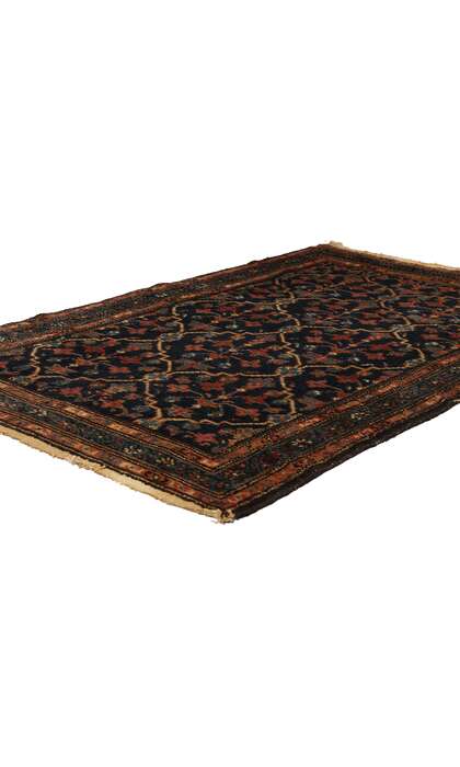 3 x 4 Small Antique Black Persian Hamadan Rug 78737