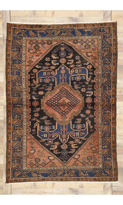 5 x 6 Antique Persian Nahavand Hamadan Rug 20444