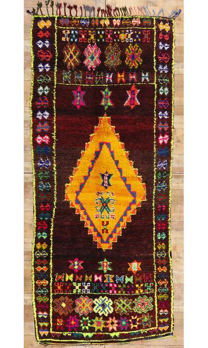 5 x 11 Colorful Vintage Beni MGuild Moroccan Rug 21804