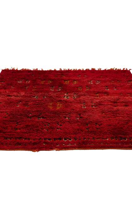 5 x 6 Vintage Red Beni MGuild Moroccan Rug 21796