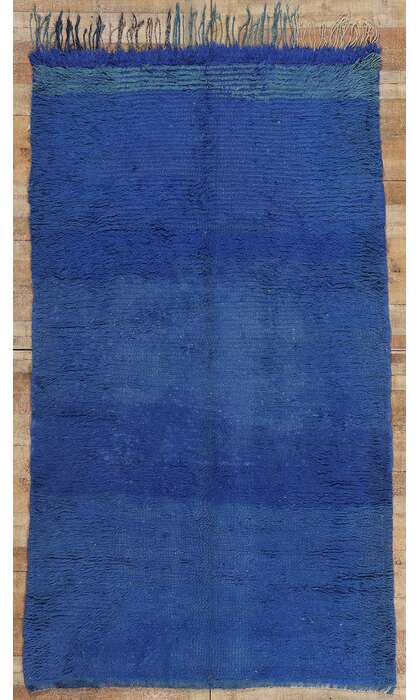 5 x 8 Vintage Blue Beni Mrirt Moroccan Rug 21773