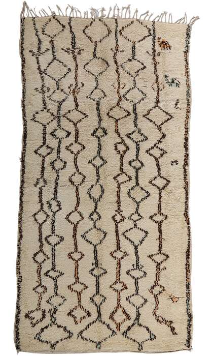 5 x 10 Vintage Moroccan Beni Ourain Rug 21789