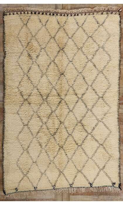 5 x 8 Vintage Moroccan Beni Ourain Rug 21769