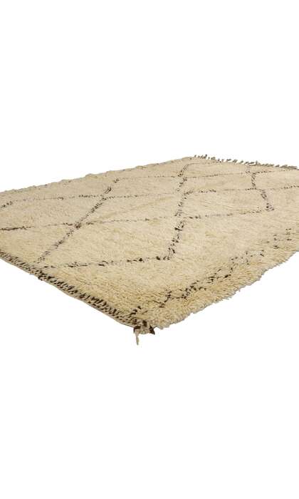 ​6 x 7 Vintage Neutral Moroccan Beni Ourain Rug 21748