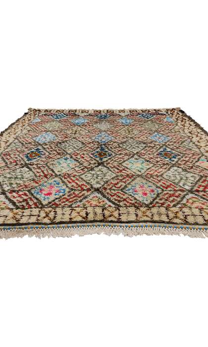 ​6 x 9 Vintage Moroccan Beni Ourain Rug 21775