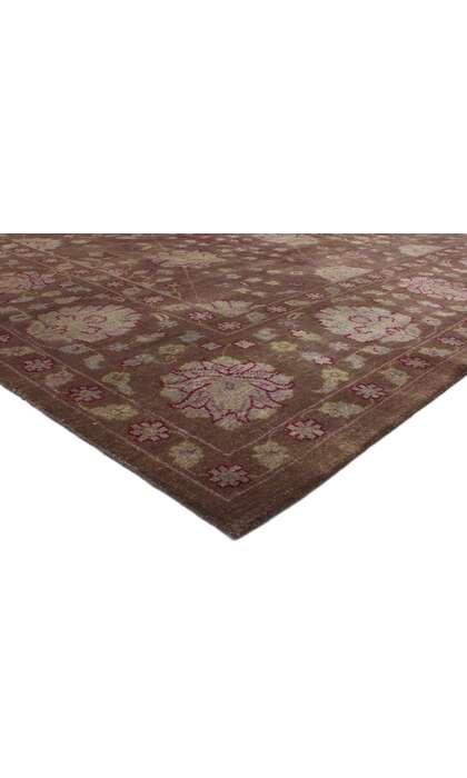 8 x 10 Brown Transitional Indian Area Rug 30222