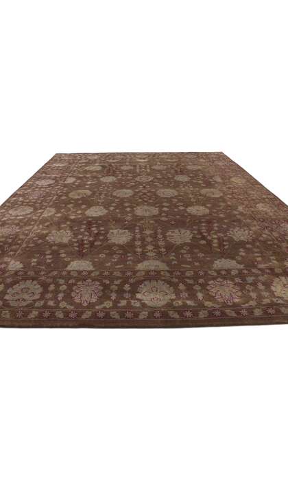 8 x 10 Brown Transitional Indian Area Rug 30222